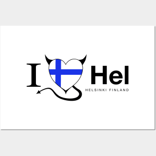 I love Hel Helsinki devil Posters and Art